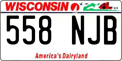 WI license plate 558NJB