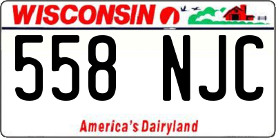 WI license plate 558NJC