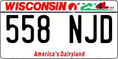 WI license plate 558NJD