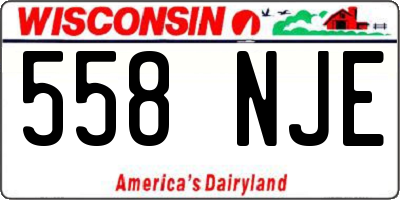 WI license plate 558NJE