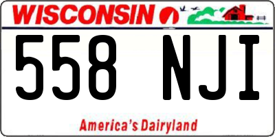 WI license plate 558NJI