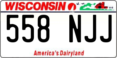 WI license plate 558NJJ