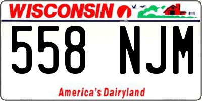 WI license plate 558NJM