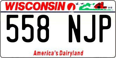 WI license plate 558NJP