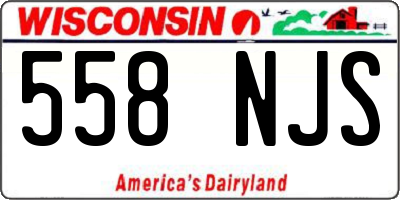 WI license plate 558NJS