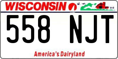 WI license plate 558NJT