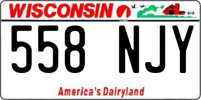 WI license plate 558NJY