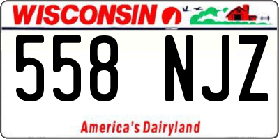 WI license plate 558NJZ