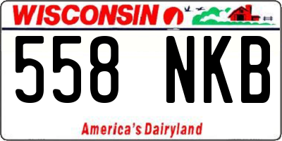 WI license plate 558NKB