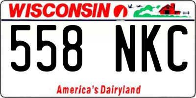 WI license plate 558NKC