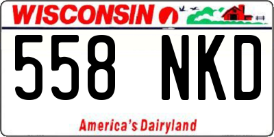WI license plate 558NKD