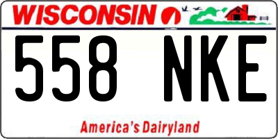 WI license plate 558NKE