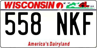 WI license plate 558NKF