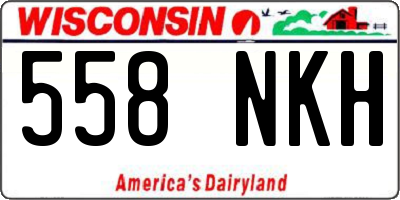 WI license plate 558NKH