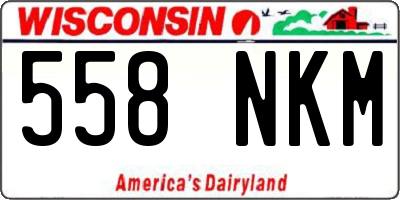 WI license plate 558NKM