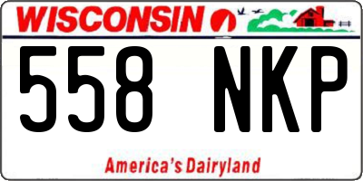 WI license plate 558NKP