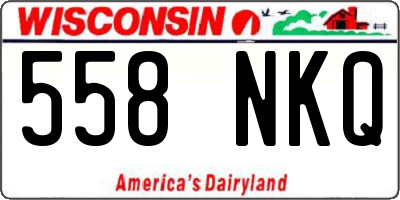 WI license plate 558NKQ