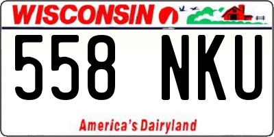 WI license plate 558NKU