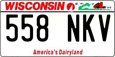 WI license plate 558NKV