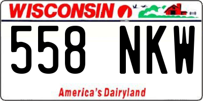 WI license plate 558NKW