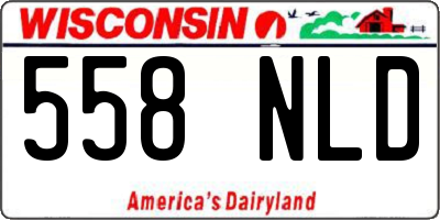 WI license plate 558NLD