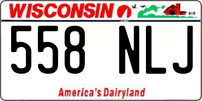 WI license plate 558NLJ