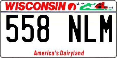WI license plate 558NLM