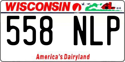 WI license plate 558NLP