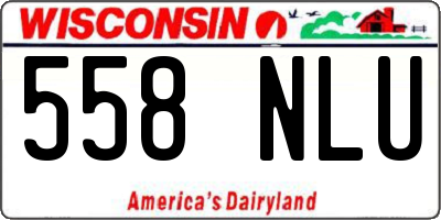 WI license plate 558NLU