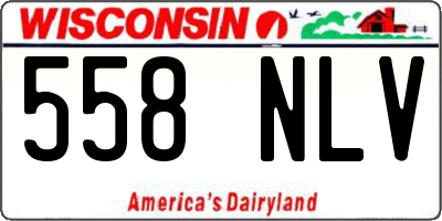 WI license plate 558NLV