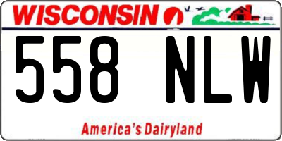WI license plate 558NLW