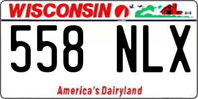 WI license plate 558NLX