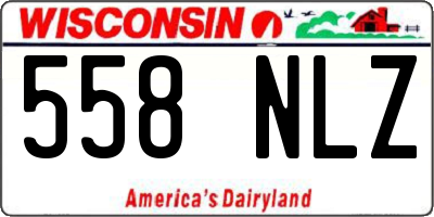 WI license plate 558NLZ