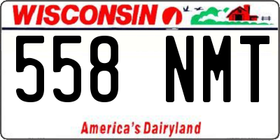 WI license plate 558NMT