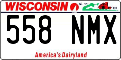 WI license plate 558NMX