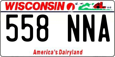 WI license plate 558NNA