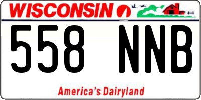 WI license plate 558NNB