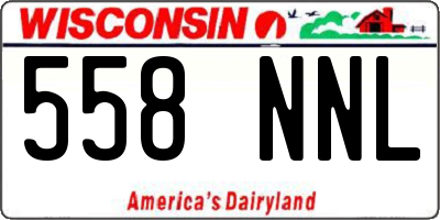 WI license plate 558NNL