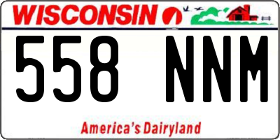 WI license plate 558NNM