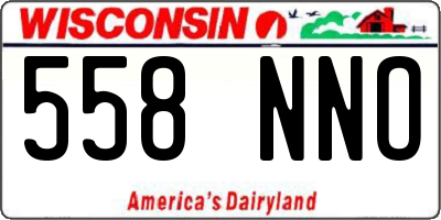 WI license plate 558NNO