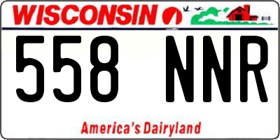 WI license plate 558NNR