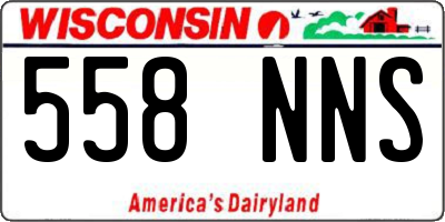 WI license plate 558NNS