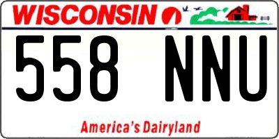 WI license plate 558NNU