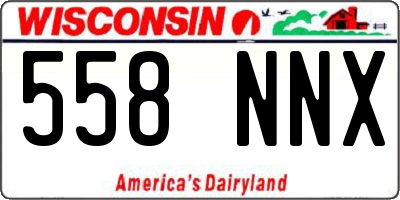 WI license plate 558NNX