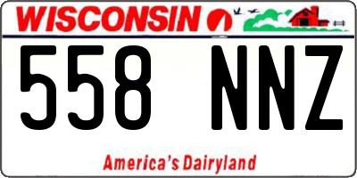 WI license plate 558NNZ