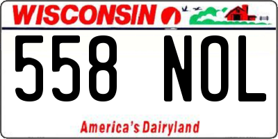 WI license plate 558NOL