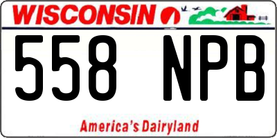 WI license plate 558NPB