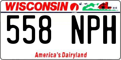 WI license plate 558NPH