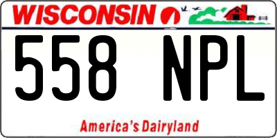 WI license plate 558NPL
