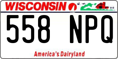 WI license plate 558NPQ